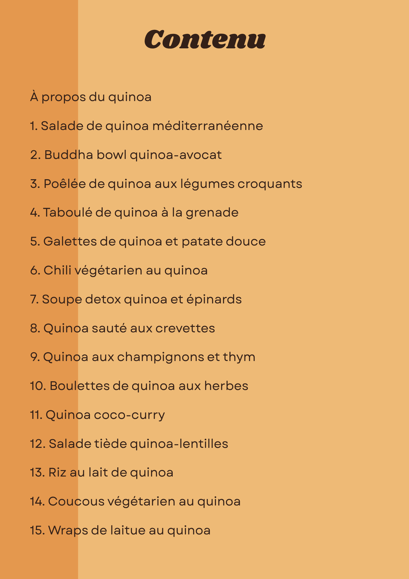 15 recettes saines de quinoa
